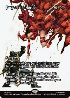 Fury of the Horde (Borderless) (71) [Marvel Universe Eternal-Legal] foil - Deck Out Gaming