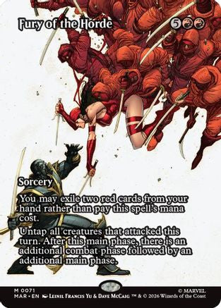 Fury of the Horde (Borderless) (71) [Marvel Universe Eternal-Legal] - Deck Out Gaming