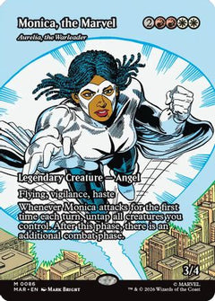 Monica, the Marvel - Aurelia, the Warleader (Borderless) (86) [Marvel Universe Eternal-Legal] foil - Deck Out Gaming