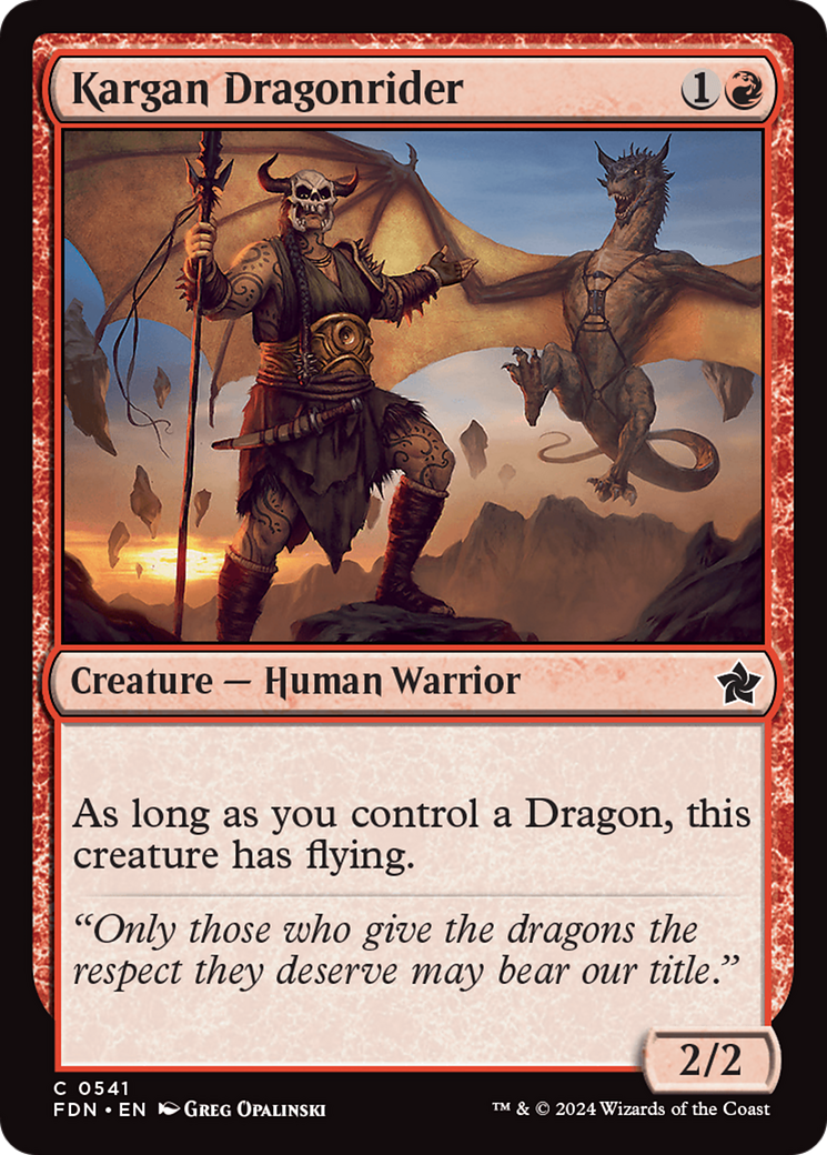 Kargan Dragonrider (541) [Foundations] - Deck Out Gaming