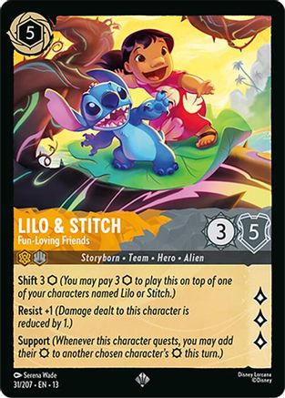 Lilo & Stitch - Fun-Loving Friends (31/204) [Attack of the Vine] Cold Foil