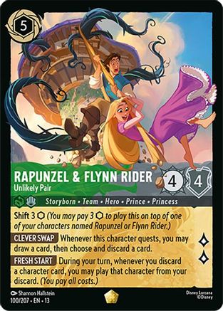 Rapunzel & Flynn Rider - Unlikely Pair (100/204) [Attack of the Vine]