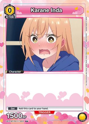 Karane Inda (003) (Box Topper Foil) (UE21BT/RLY-1-003) [UE21BT: The 100 Girlfriends Who Really, Really, Really, Really, REALLY Love You] Foil