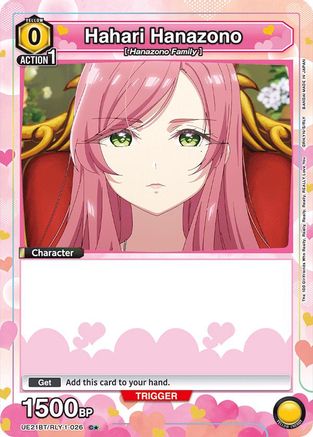Hahari Hanazono (026) (Box Topper Foil) (UE21BT/RLY-1-026) [UE21BT: The 100 Girlfriends Who Really, Really, Really, Really, REALLY Love You] Foil-1