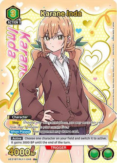 Karane Inda (046) (R*) (Box Topper Gold Foil) (UE21BT/RLY-1-046) [UE21BT: The 100 Girlfriends Who Really, Really, Really, Really, REALLY Love You] Foil-1