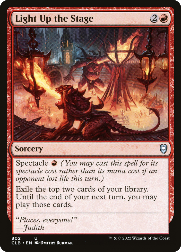 Light Up the Stage (802) [Commander Legends: Battle for Baldur's Gate] - Deck Out Gaming