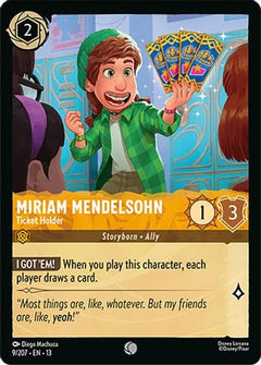 Miriam Mendelsohn - Ticket Holder (9/204) [Attack of the Vine] Cold Foil-1