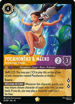 Pocahontas & Meeko - Adventurous Friends (27/204) [Attack of the Vine] Cold Foil-1