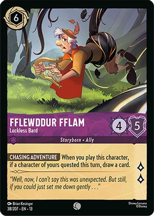 Fflewddur Fflam - Luckless Bard (38/204) [Attack of the Vine] Cold Foil-1
