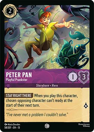Peter Pan - Playful Prankster (58/204) [Attack of the Vine] Cold Foil