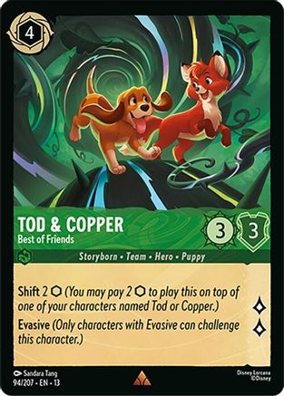 Tod & Copper - Best of Friends (94/204) [Attack of the Vine] Cold Foil
