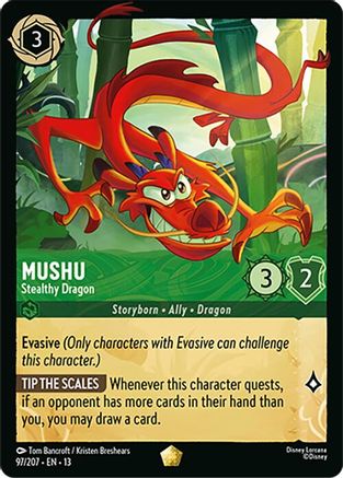 Mushu - Stealthy Dragon (97/204) [Attack of the Vine] Cold Foil