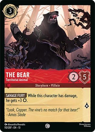 The Bear - Territorial Animal (112/204) [Attack of the Vine] Cold Foil-1