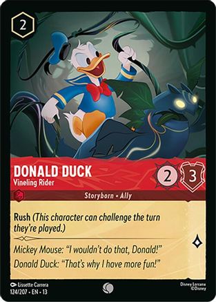 Donald Duck - Vineling Rider (124/204) [Attack of the Vine]-1