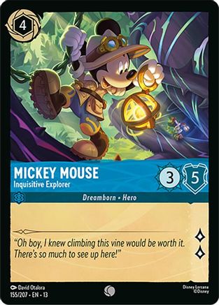 Mickey Mouse - Inquisitive Explorer (155/204) [Attack of the Vine] Cold Foil-1