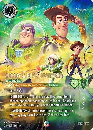 Woody & Buzz Lightyear - Best Buddies (Enchanted) (228/204) [Attack of the Vine] Holofoil