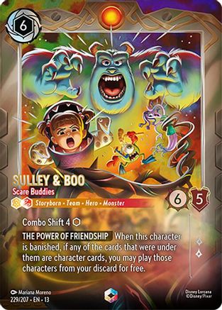 Sulley & Boo - Scare Buddies (Enchanted) (229/204) [Attack of the Vine] Holofoil-1