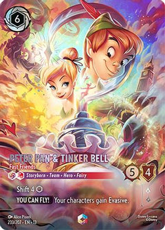 Peter Pan & Tinker Bell - Fast Friends (Enchanted) (233/204) [Attack of the Vine] Holofoil-1