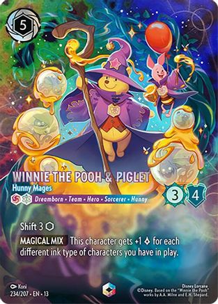 Winnie the Pooh & Piglet - Hunny Mages (Enchanted) (234/204) [Attack of the Vine] Holofoil