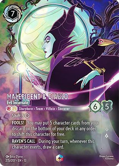 Maleficent & Diablo - Evil Incarnate (Enchanted) (235/204) [Attack of the Vine] Holofoil-1