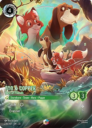 Tod & Copper - Best of Friends (Enchanted) (236/204) [Attack of the Vine] Holofoil-1