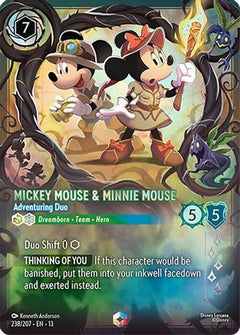 Mickey Mouse & Minnie Mouse - Adventuring Duo (Enchanted) (238/204) [Attack of the Vine] Holofoil-1