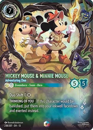 Mickey Mouse & Minnie Mouse - Adventuring Duo (Enchanted) (238/204) [Attack of the Vine] Holofoil-1