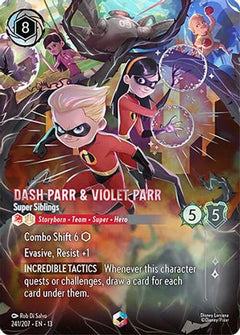 Dash Parr & Violet Parr - Super Siblings (Enchanted) (241/204) [Attack of the Vine] Holofoil-1