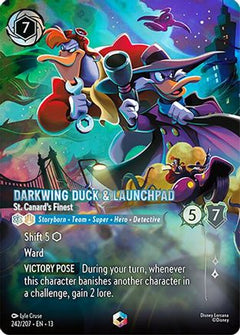 Darkwing Duck & Launchpad - St. Canard's Finest (Enchanted) (242/204) [Attack of the Vine] Holofoil-1