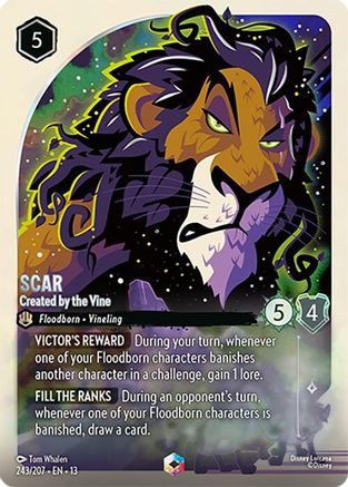 Scar - Created by the Vine (Enchanted) (243/204) [Attack of the Vine] Holofoil