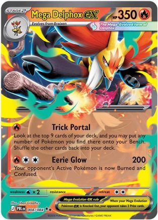 Mega Delphox ex (8) [ME05: Pitch Black] Holofoil-1