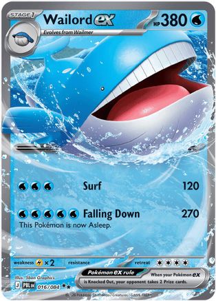 Wailord ex - 016/084 (16) [ME05: Pitch Black] Holofoil