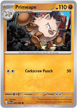 Primeape (43) [ME05: Pitch Black]-1