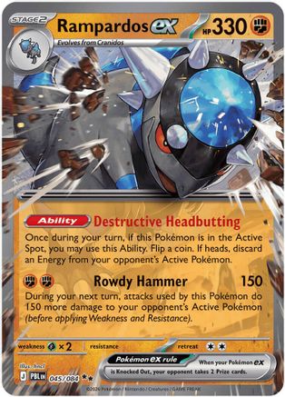 Rampardos ex - 045/084 (45) [ME05: Pitch Black] Holofoil-1