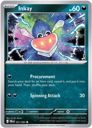Inkay (51) [ME05: Pitch Black] Reverse Holofoil