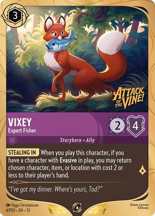 Vixey - Expert Fisher (4) [Disney Lorcana Promo Cards] Holofoil