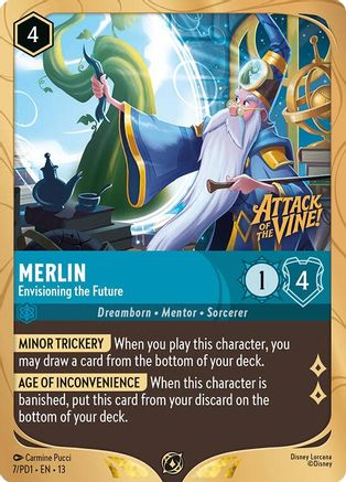 Merlin - Envisioning the Future (7) [Disney Lorcana Promo Cards] Holofoil
