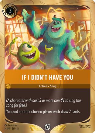 If I Didn't Have You (14) [Disney Lorcana Promo Cards] Holofoil