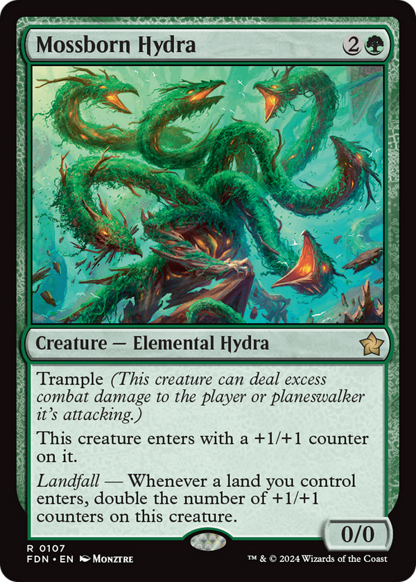 Mossborn Hydra (107) [Foundations] - Deck Out Gaming