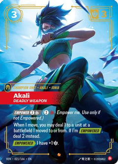 Akali, Deadly Weapon (021/166) [Vendetta] Foil-1