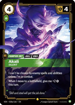 Akali, Silent (Alternate Art) (038a/166) [Vendetta] Foil-1