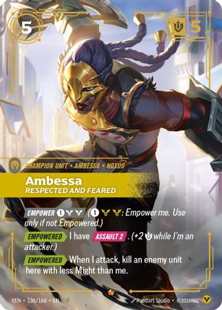 Ambessa, Respected and Feared (136/166) [Vendetta] Foil