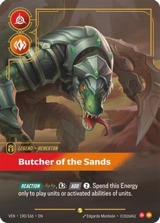 Renekton - Butcher of the Sands (Overnumbered) (190/166) [Vendetta] Foil-1