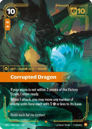 Corrupted Dragon (091/166) [Vendetta] Foil