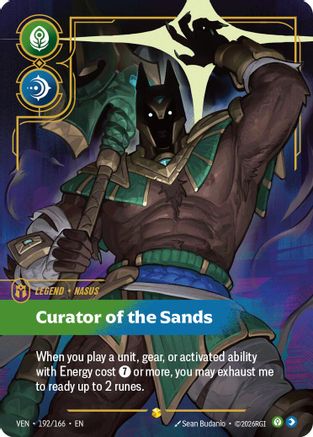 Nasus - Curator of the Sands (Overnumbered) (192/166) [Vendetta] Foil-1