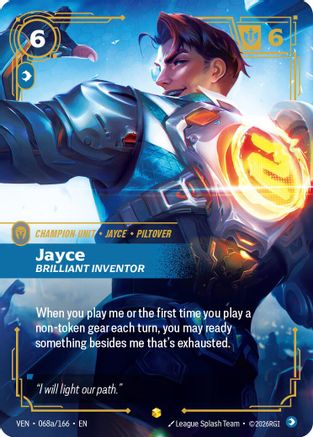 Jayce, Brilliant Inventor (Alternate Art) (068a/166) [Vendetta] Foil