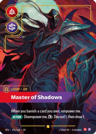 Zed - Master of Shadows (Overnumbered) (191/166) [Vendetta] Foil-1