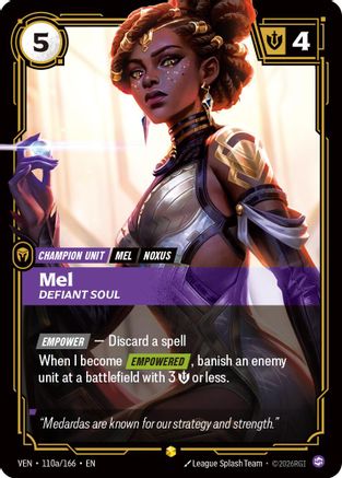 Mel, Defiant Soul (Alternate Art) (110a/166) [Vendetta] Foil-1
