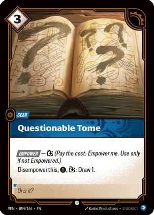 Questionable Tome (054/166) [Vendetta]