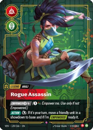 Akali - Rogue Assassin (139/166) [Vendetta] Foil